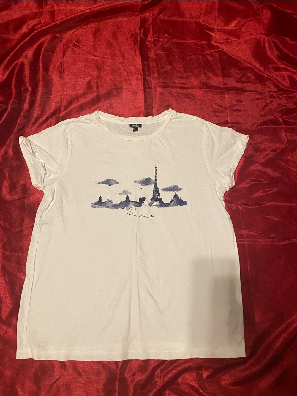 Paris Skyline Graphic Tee - White